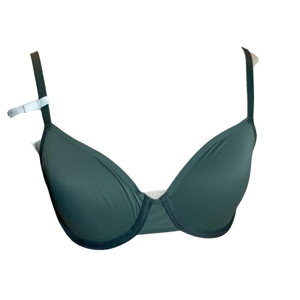 Smoothez by Aerie Bra Full Coverage Unlined Underwire Green 34C